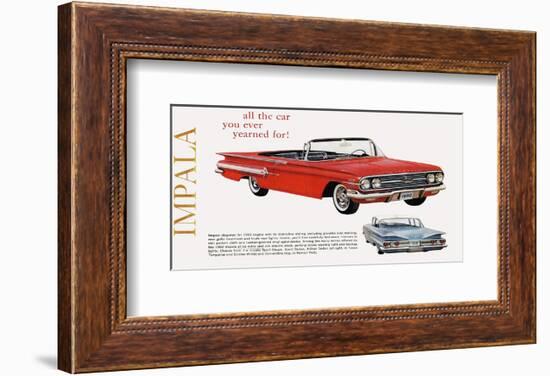 GM Chevy Impala - Yearned For-null-Framed Art Print