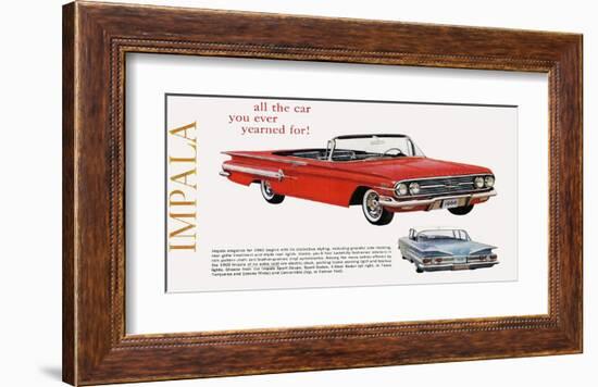 GM Chevy Impala - Yearned For-null-Framed Art Print