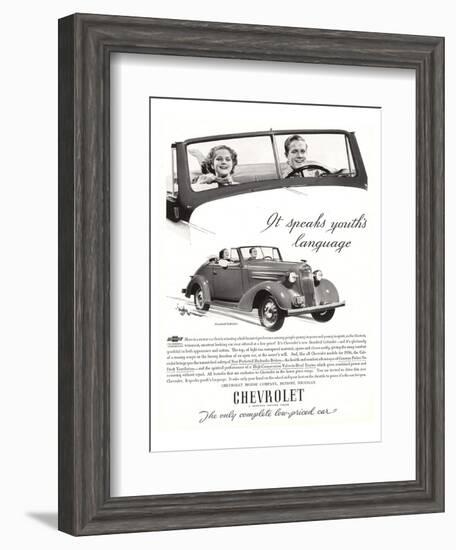 GM Chevy-Speaks Youth Language-null-Framed Art Print