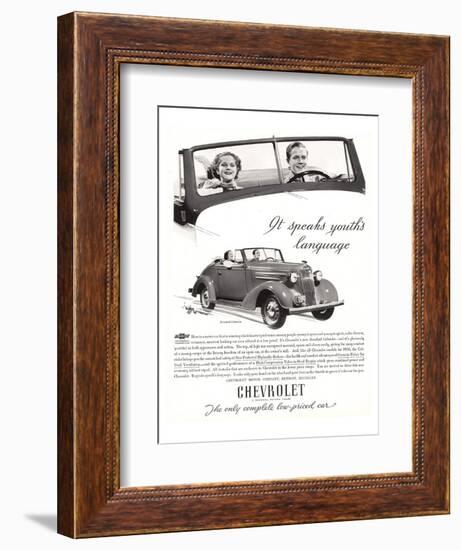 GM Chevy-Speaks Youth Language-null-Framed Art Print