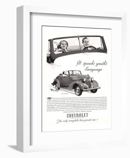 GM Chevy-Speaks Youth Language-null-Framed Art Print