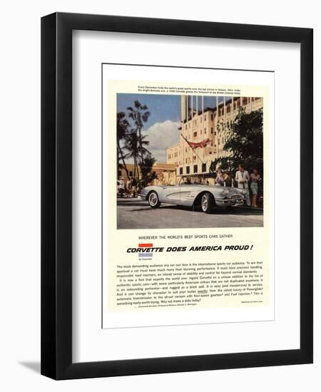 GM Corvette Does America Proud-null-Framed Art Print