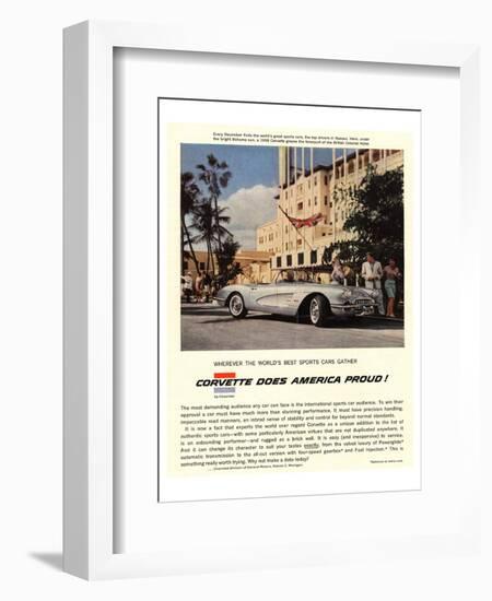 GM Corvette Does America Proud-null-Framed Art Print