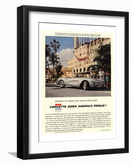 GM Corvette Does America Proud-null-Framed Art Print