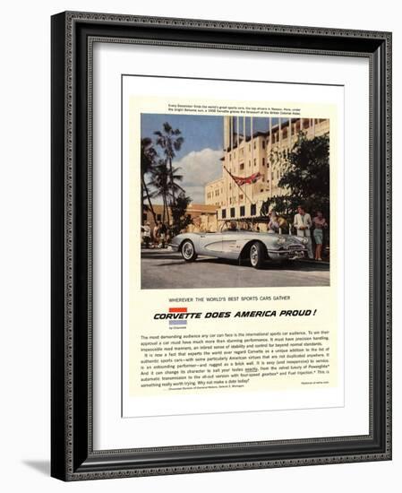 GM Corvette Does America Proud-null-Framed Art Print