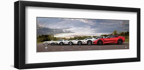 Gm Corvette Evolution-null-Framed Art Print
