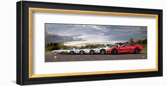 Gm Corvette Evolution-null-Framed Art Print