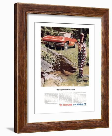 GM Corvette Flew the Coupe-null-Framed Art Print