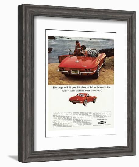 GM Corvette Some Decisions…-null-Framed Art Print