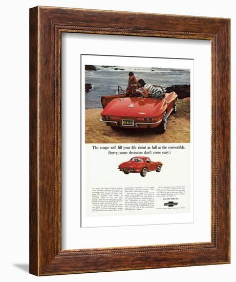 GM Corvette Some Decisions…-null-Framed Art Print