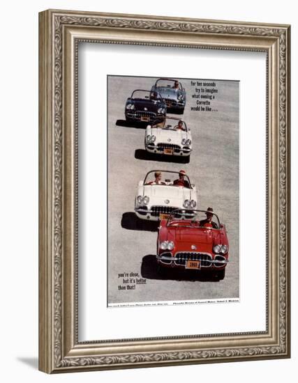 GM Imagine Owning a Corvette-null-Framed Art Print