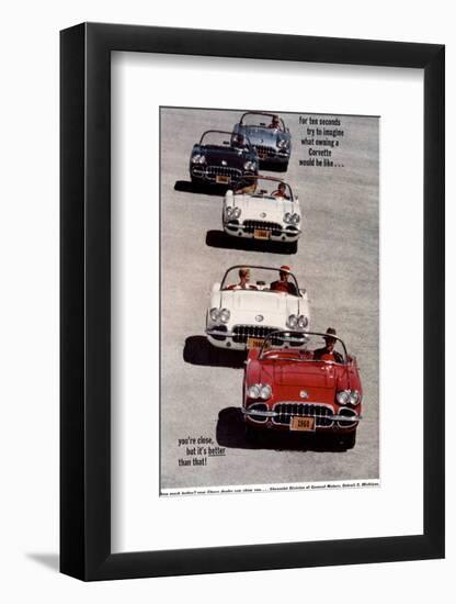 GM Imagine Owning a Corvette-null-Framed Art Print