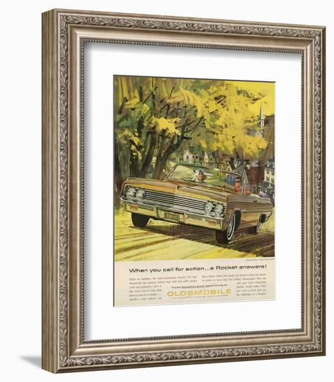 GM Oldsmobile-A Rocket Answers-null-Framed Art Print