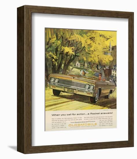 GM Oldsmobile-A Rocket Answers-null-Framed Art Print