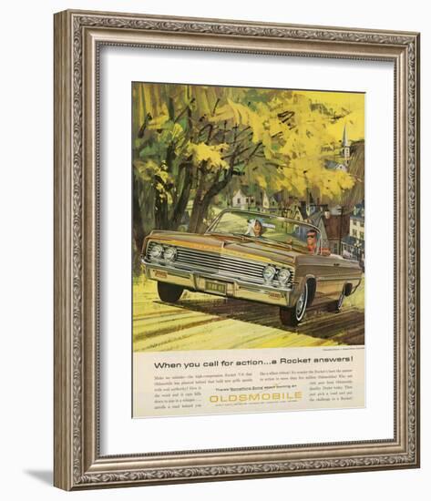 GM Oldsmobile-A Rocket Answers-null-Framed Art Print