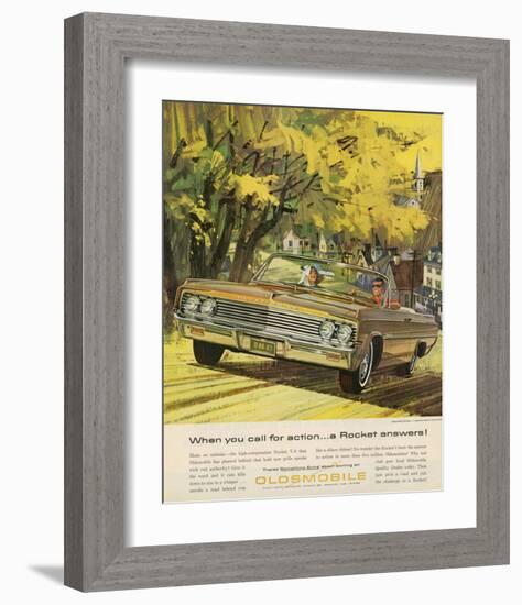 GM Oldsmobile-A Rocket Answers-null-Framed Art Print