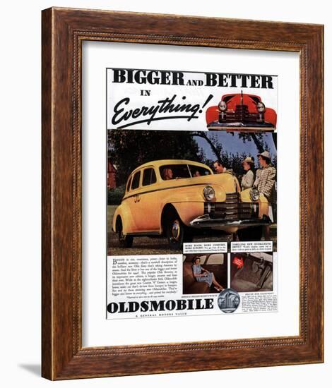 GM Oldsmobile Bigger & Better-null-Framed Art Print