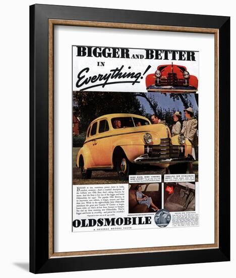 GM Oldsmobile Bigger & Better-null-Framed Art Print