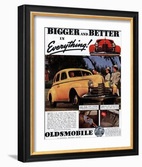 GM Oldsmobile Bigger & Better-null-Framed Art Print