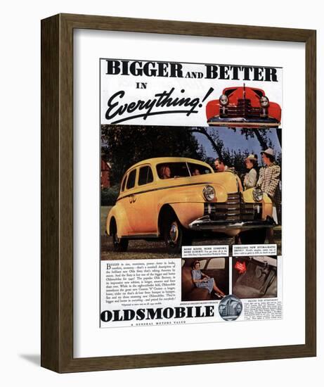 GM Oldsmobile Bigger & Better-null-Framed Art Print