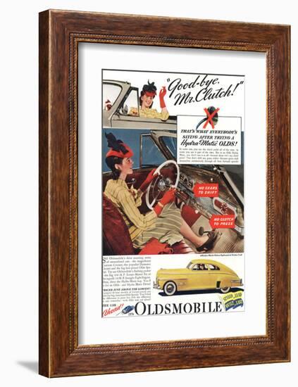 GM Oldsmobile - Bye Mr. Clutch-null-Framed Art Print