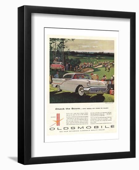GM Oldsmobile-Check the Score-null-Framed Art Print