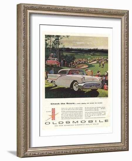 GM Oldsmobile-Check the Score-null-Framed Art Print