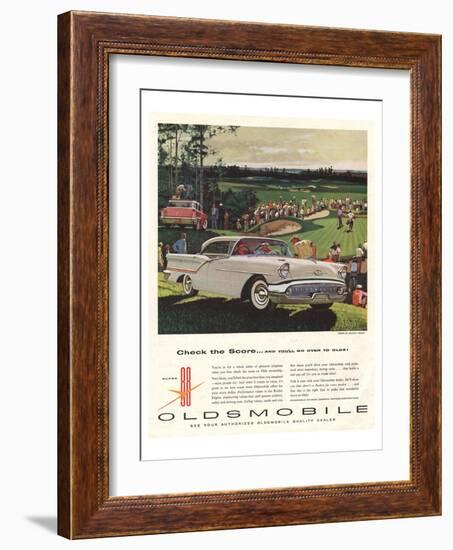 GM Oldsmobile-Check the Score-null-Framed Art Print