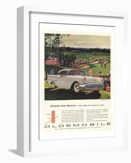 GM Oldsmobile-Check the Score-null-Framed Art Print