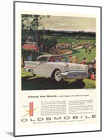 GM Oldsmobile-Check the Score-null-Mounted Art Print