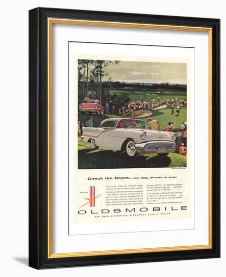 GM Oldsmobile-Check the Score-null-Framed Art Print