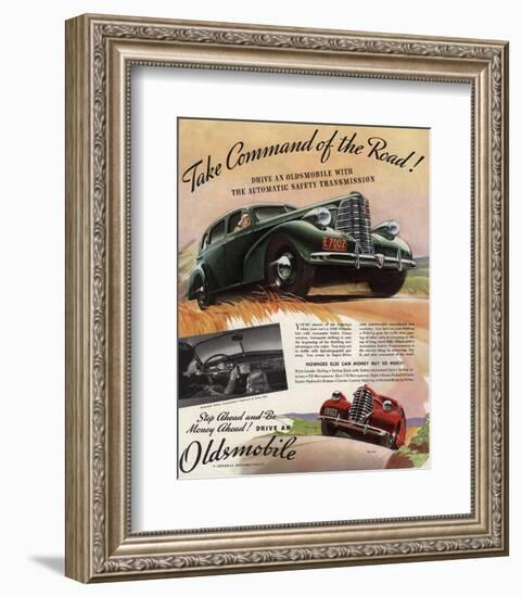 GM Oldsmobile-Command the Road-null-Framed Art Print