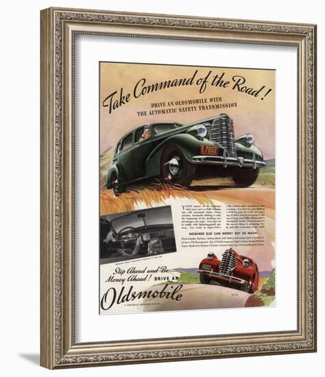 GM Oldsmobile-Command the Road-null-Framed Art Print