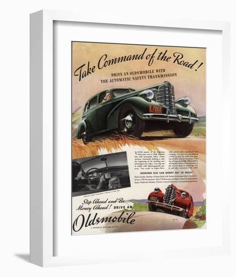 GM Oldsmobile-Command the Road-null-Framed Art Print