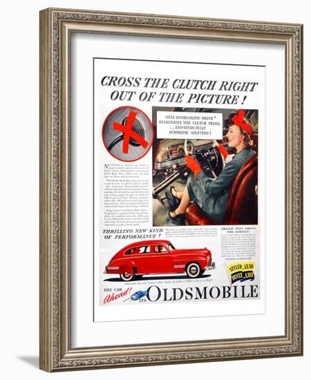 GM Oldsmobile-Cross the Clutch-null-Framed Art Print