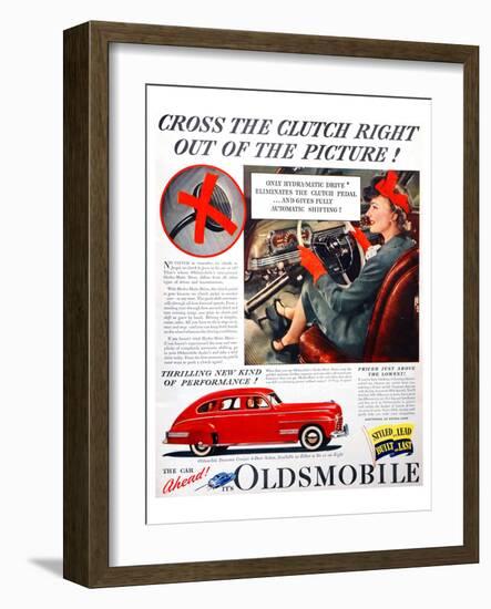 GM Oldsmobile-Cross the Clutch-null-Framed Art Print