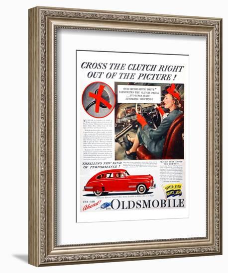 GM Oldsmobile-Cross the Clutch-null-Framed Art Print