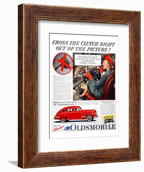 GM Oldsmobile-Cross the Clutch-null-Framed Art Print