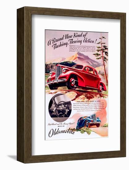 GM Oldsmobile - Flowing Action-null-Framed Premium Giclee Print