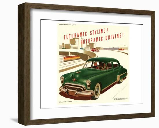 GM Oldsmobile-Futuramic Styling-null-Framed Art Print