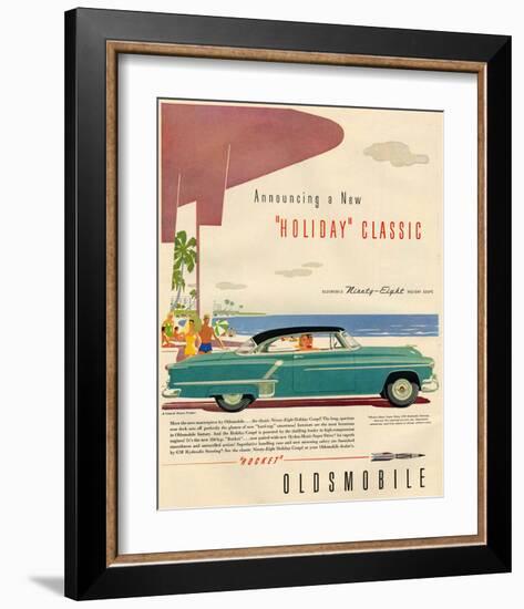 GM Oldsmobile-Holidy Classic98-null-Framed Art Print