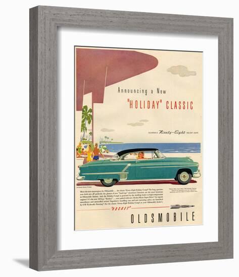 GM Oldsmobile-Holidy Classic98-null-Framed Art Print