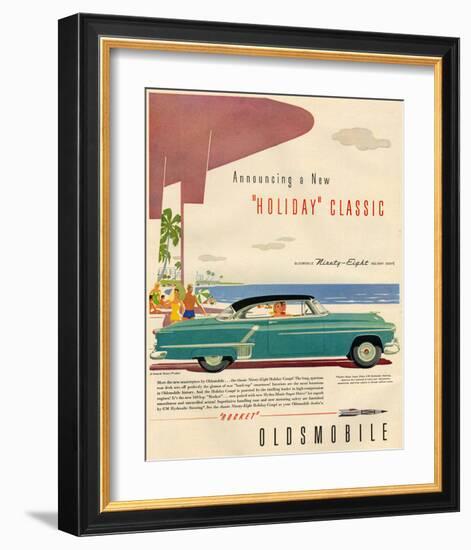 GM Oldsmobile-Holidy Classic98-null-Framed Art Print