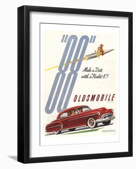 GM Oldsmobile - Make a Date-null-Framed Art Print