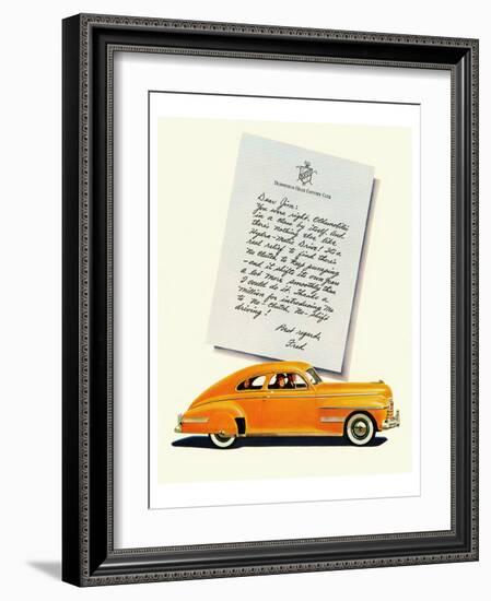 GM Oldsmobile-No Shift Driving-null-Framed Art Print