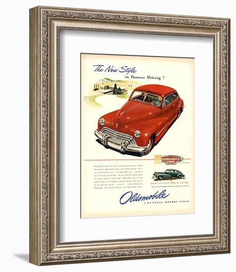 GM Oldsmobile-Postwar Driving!-null-Framed Art Print