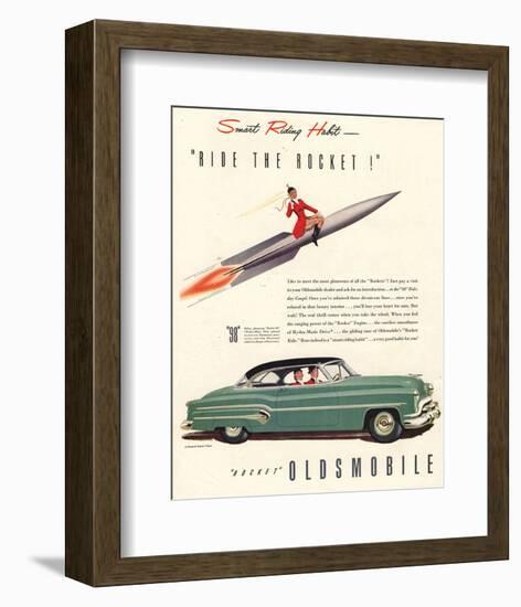 GM Oldsmobile- Ride the Rocket-null-Framed Premium Giclee Print
