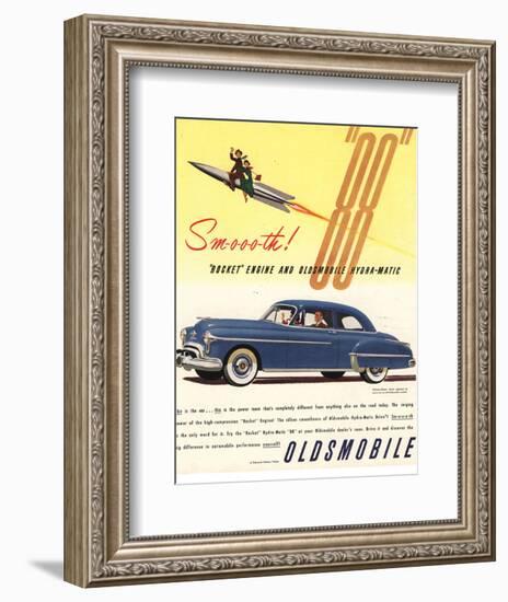 GM Oldsmobile - Rocket Engine-null-Framed Art Print