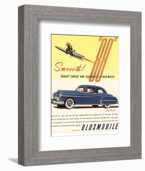 GM Oldsmobile - Rocket Engine-null-Framed Art Print