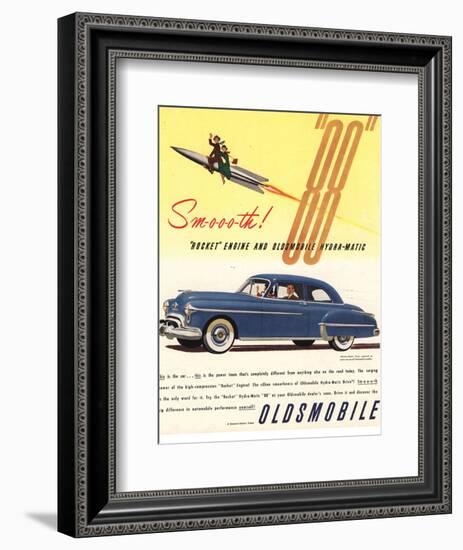 GM Oldsmobile - Rocket Engine-null-Framed Art Print